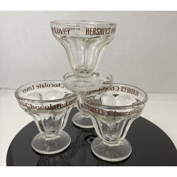 4 Hershey's Chocolate Lover Ice Cream Sundae 3oz Parfait Cups 3.25" tall - NEW - Picture 5 of 8